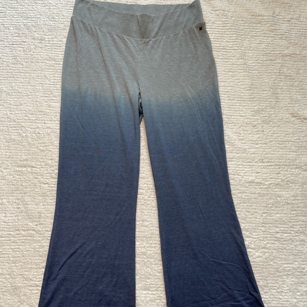 American Eagle S Blue White Gray Ombré Elastic Waist Wide Leg Pants Bottoms - Picture 3 of 9